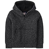 The Children's Place boys Long Sleeve, Sherpa Lined, Zip-front Hoodie Sweatshirt