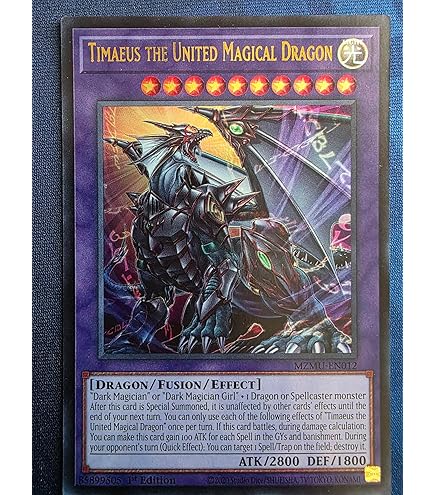Amazon.com: YuGiOh : DRL2-EN001 1st Ed Timaeus the Knight of Destiny Secret  Rare Card