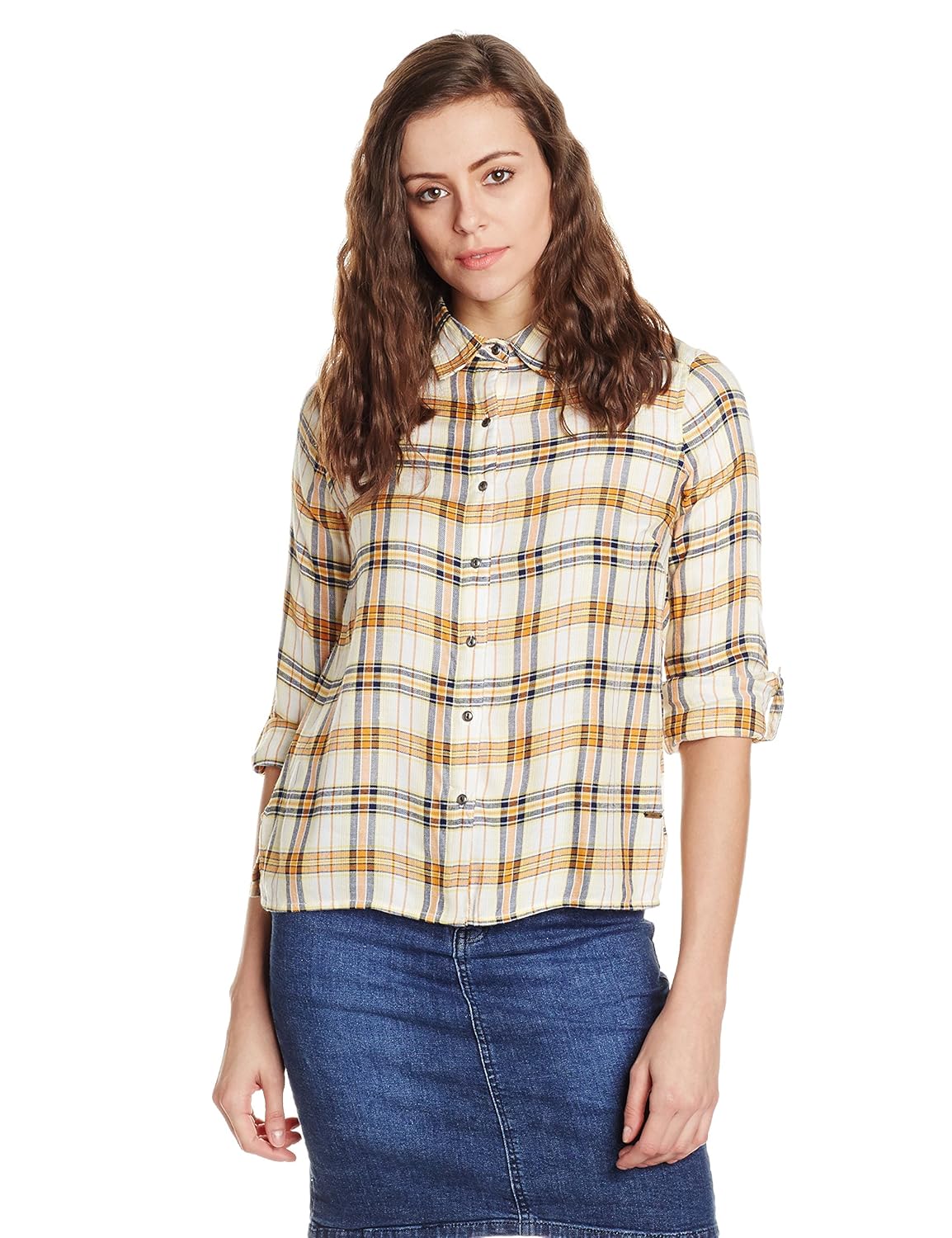 flying machine women's button down shirt