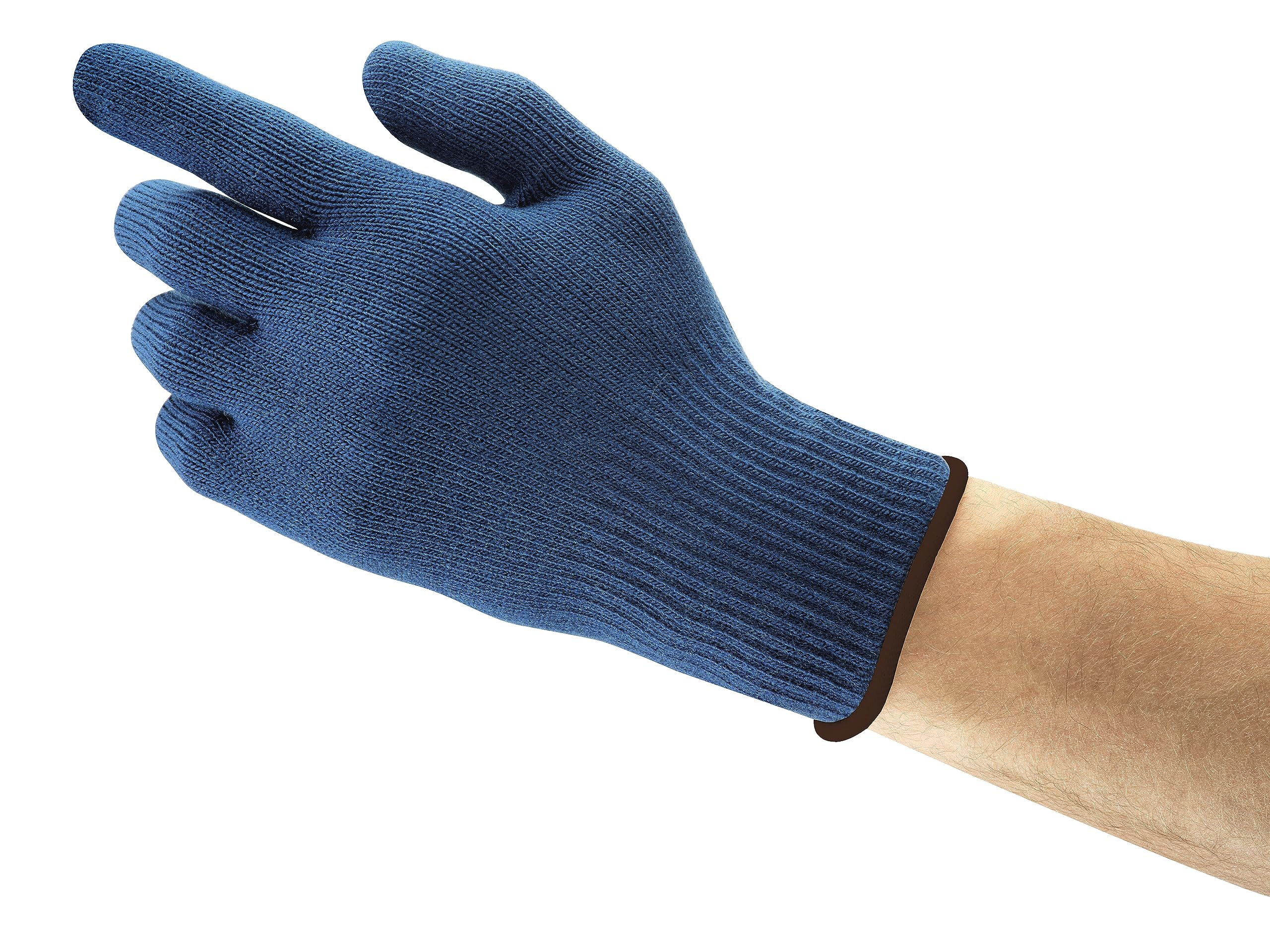 Ansell ActivArmr 78-203 Multi-Purpose Work Gloves, Comfortable and Strong Protection against Cold, Dot Coated Palm, Food Approved, Industrial PPE, Safety Glove Men Women, Blue, Size L (12 Pairs)
