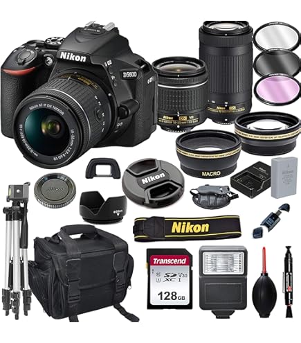 Amazon.com : Nikon D5600 DSLR Camera with 18-55mm VR and 70-300mm