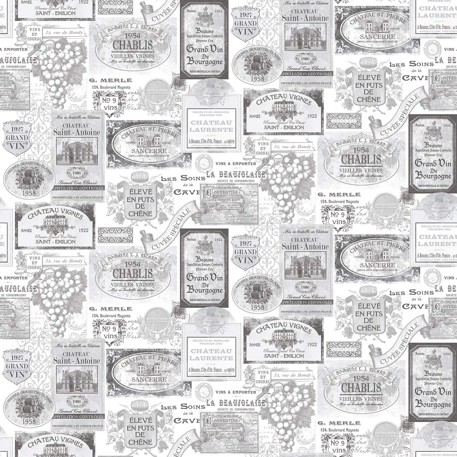 Galerie G12284 Kitchen Recipes Wallpaper, Grey