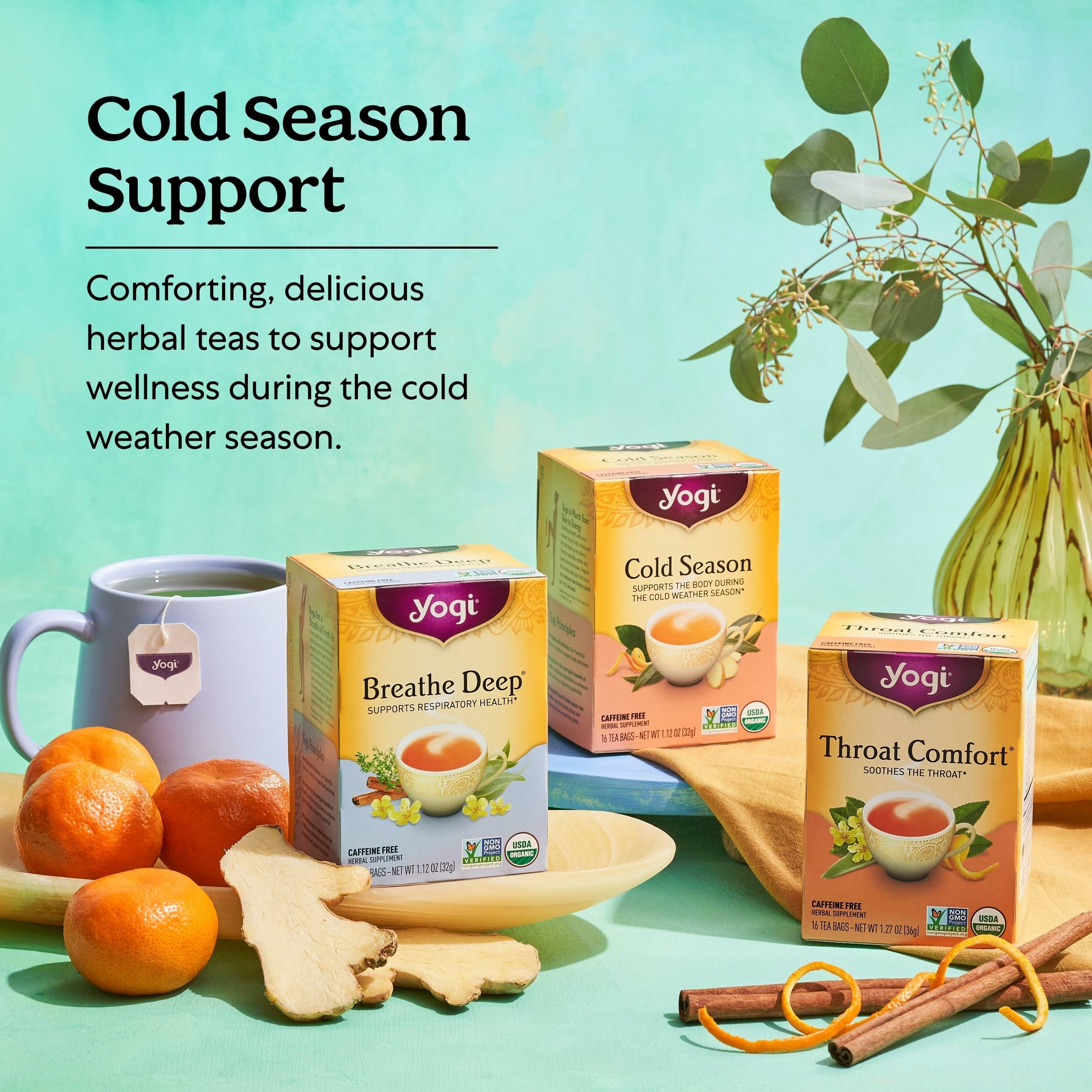 Yogi Tea Immune Support Tea Variety Pack - 16 Bags per Pack (3 Packs) - Immunity Support Sampler Set - Sweet Lemon Everyday Immune, Honey Chai Turmeric Vitality & More