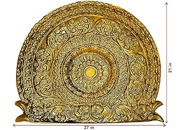 Yogi Prints Ganpati Makhar Gold Backdrop Decoration Amazon In
