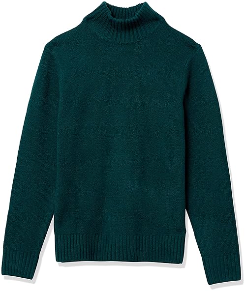 Amazon Essentials Men's Long-Sleeve Soft Touch Turtleneck Sweater, Forest Green, Large