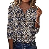 Zeagoo Long Sleeve Shirts for Women Casual V Neck Fall Tops Dressy Summer Work Blouses Clothes