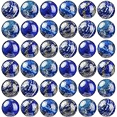 100Pcs Natural Stone Beads 8mm Lapis Lazuli Round Gemstone Loose Beads with Elastic Bracelet String for Bracelets Necklace Jewelry Making