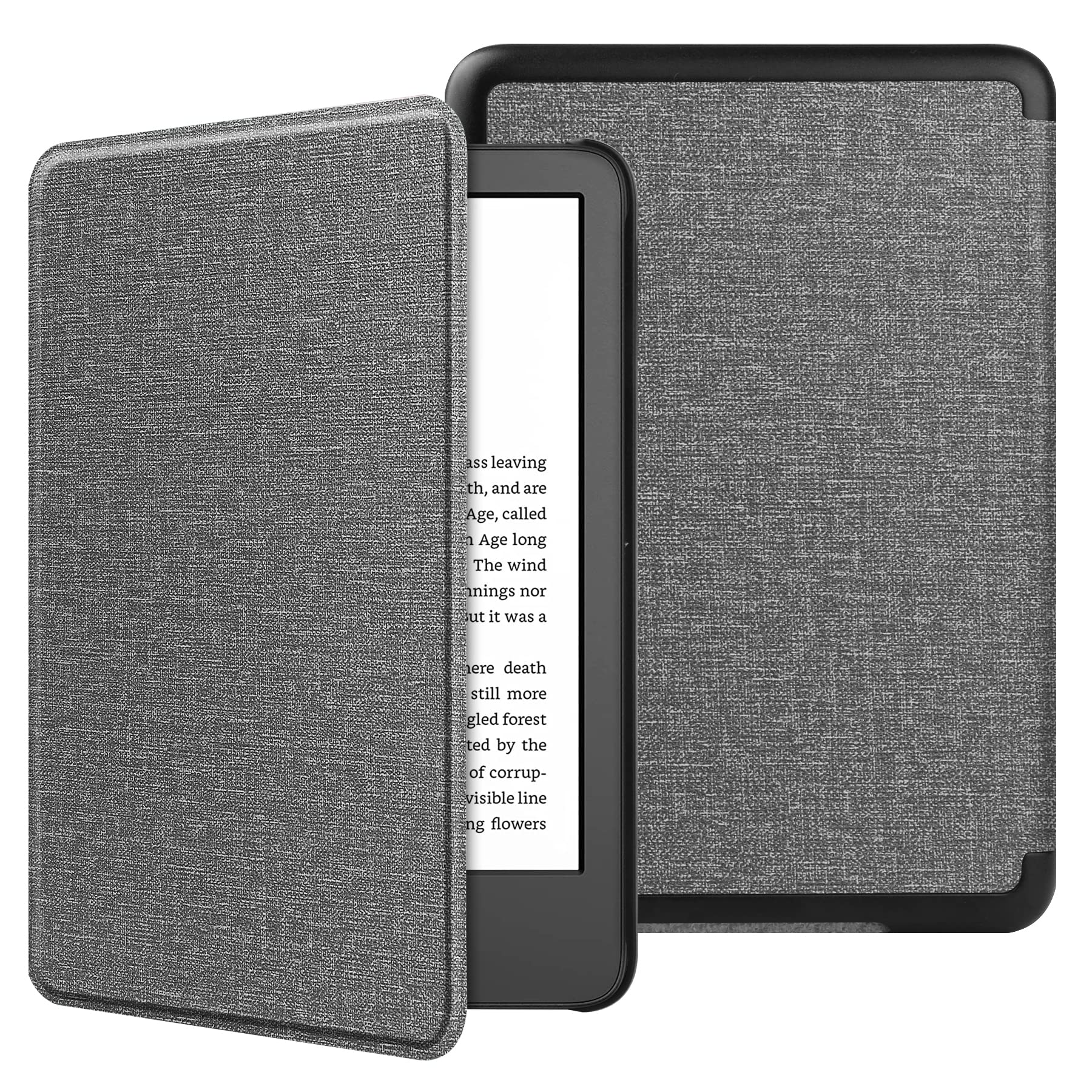VOVIPO Slimshell Protective Case for All-new Kindle 6 Inch(Fits 2024 and 2022 Releases only,Thin and Lightweight, Foldable Protective Cover-Grey