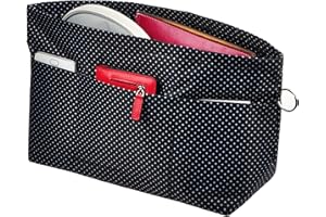 Vercord Handbag Purse Tote Pocketbook Organizer Insert Zipper Closure 11 Pockets 3 Sizes Many Colors