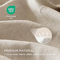 Bedsure Linen Sheets - King Size Sheets, Blend from