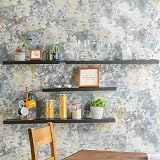 Harbour Housewares Modern Floating Wall Shelf 100cm Black view 6