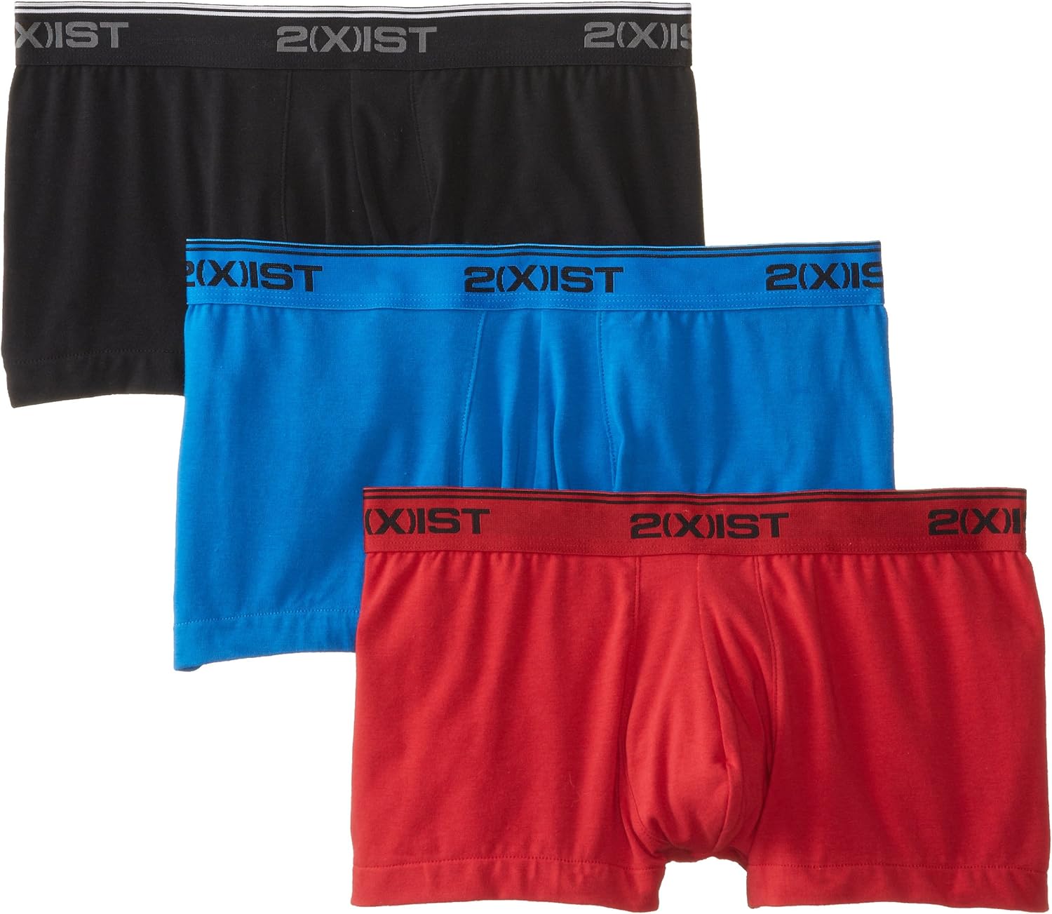 2(X)IST Men's Cotton Stretch No Show Trunk 3-Pack: Clothing
