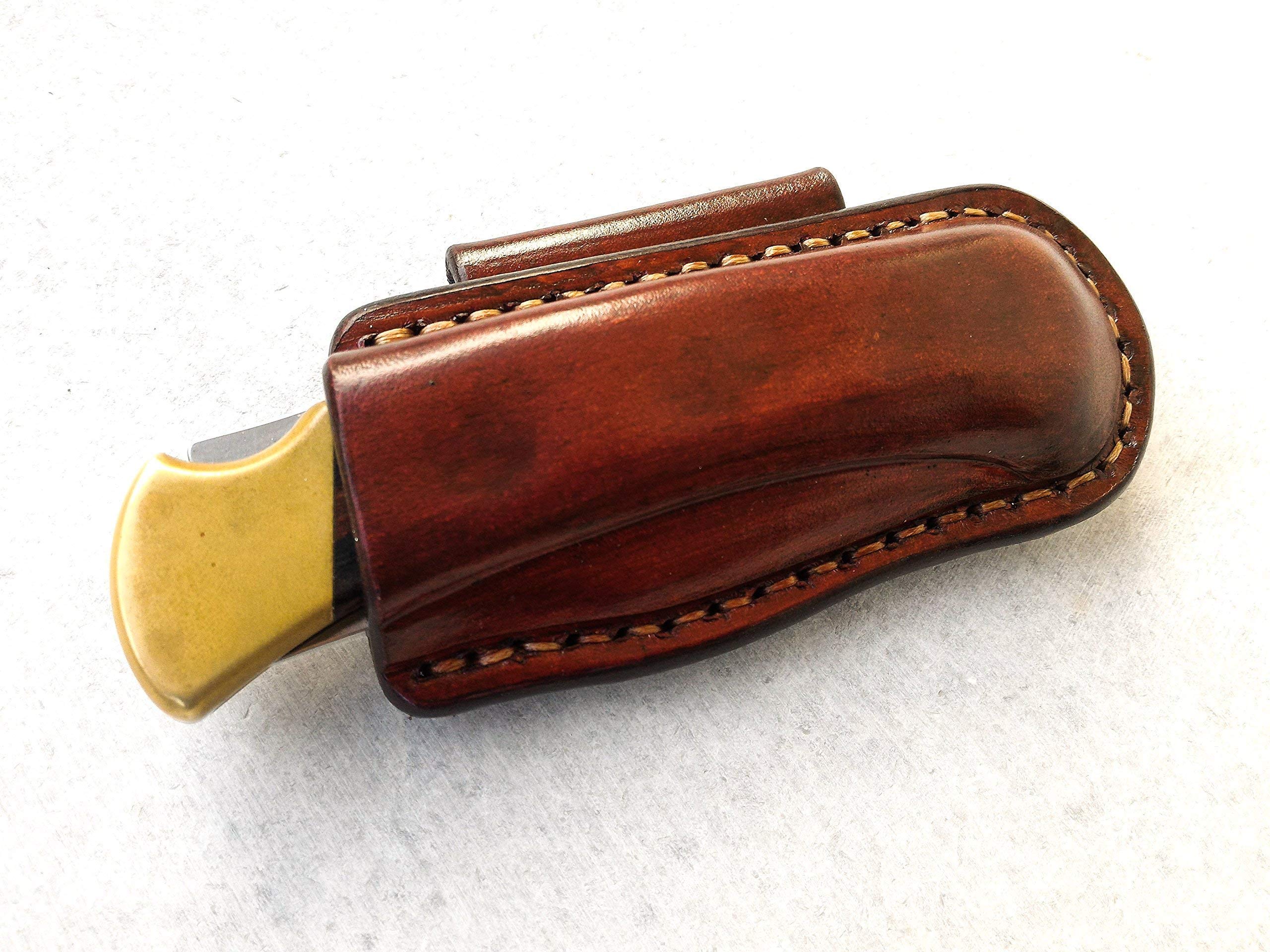 Buy Horizontal Carry sheath with belt loop made to fit Buck 110 folding