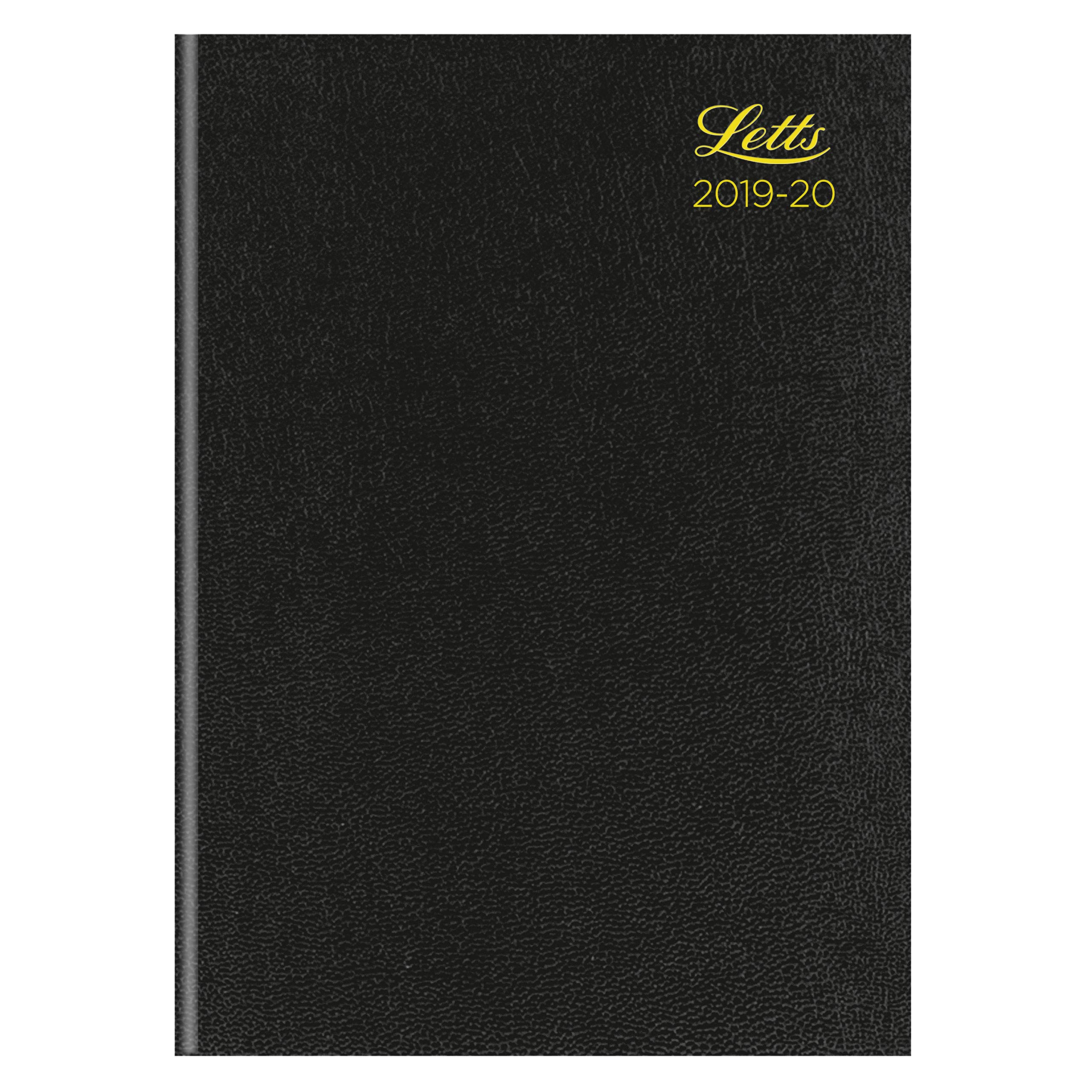 Letts Academic Standard A5 WTV 18month English Diary - Black