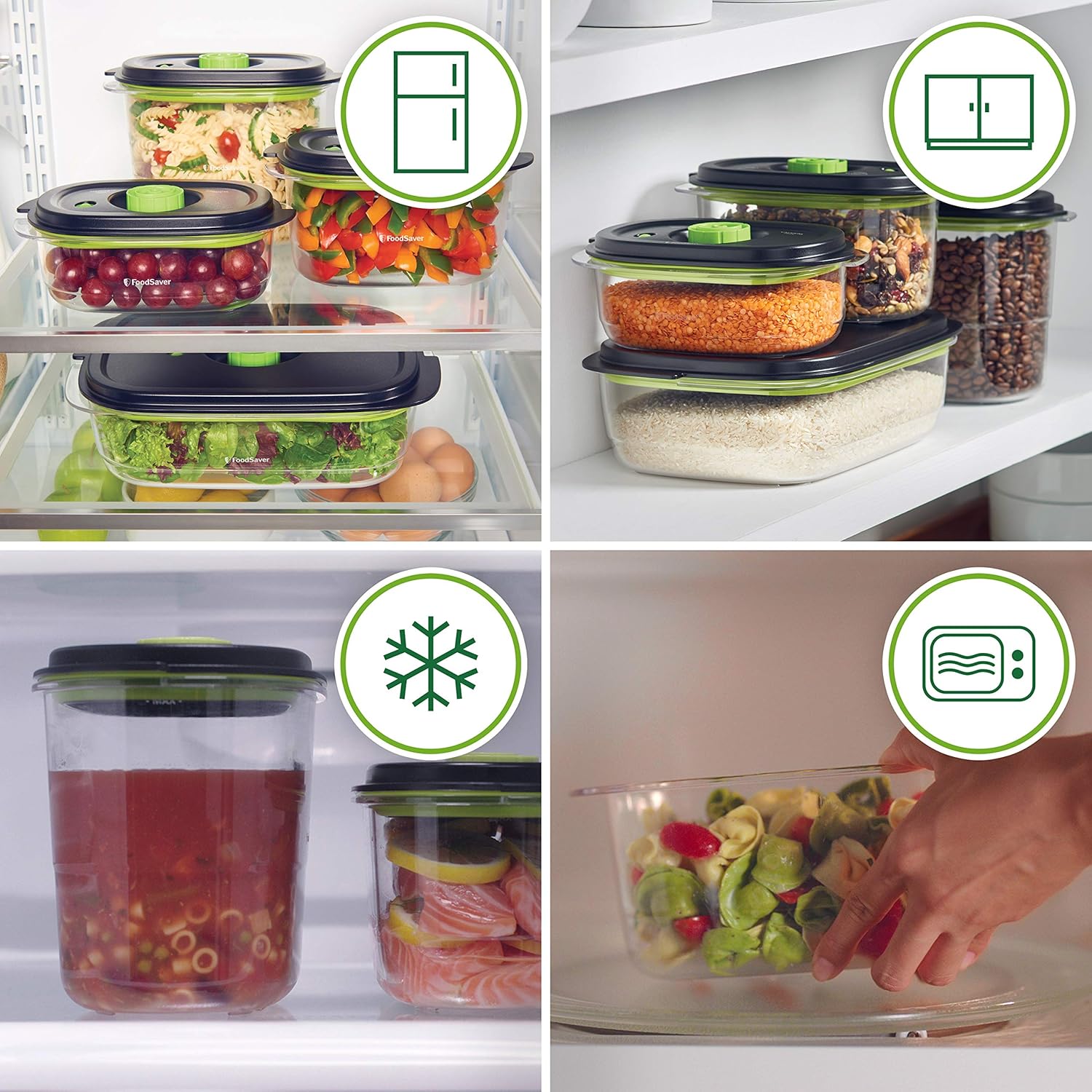 FoodSaver Preserve & Marinate Vacuum Food Storage Container, Transparent / Black, 1.8 Litre - Image 5