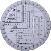 MapTools Round Military Coordinate Scale and Protractor