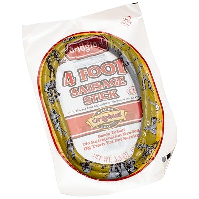 Bridgford 4 Foot Original Sausage Sticks, 3.5-Ounce Packages Pack of 6