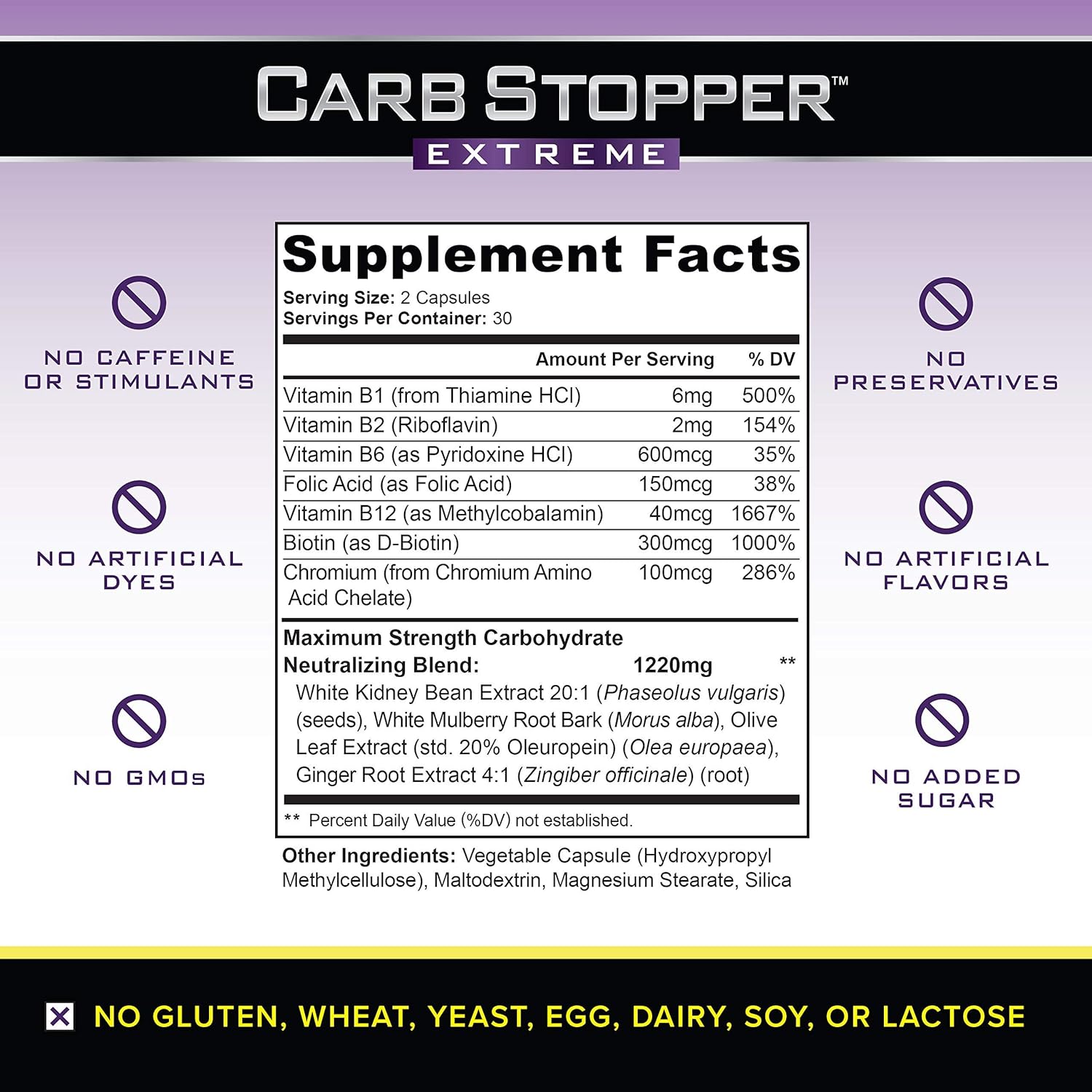 CARB STOPPER EXTREME Maximum Strength Carbohydrate & Starch Blocker