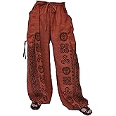 Siamrose Casual Yoga Harem Pants Men Women Baggy Lounge Trousers, 2 Pockets Adjustable Length