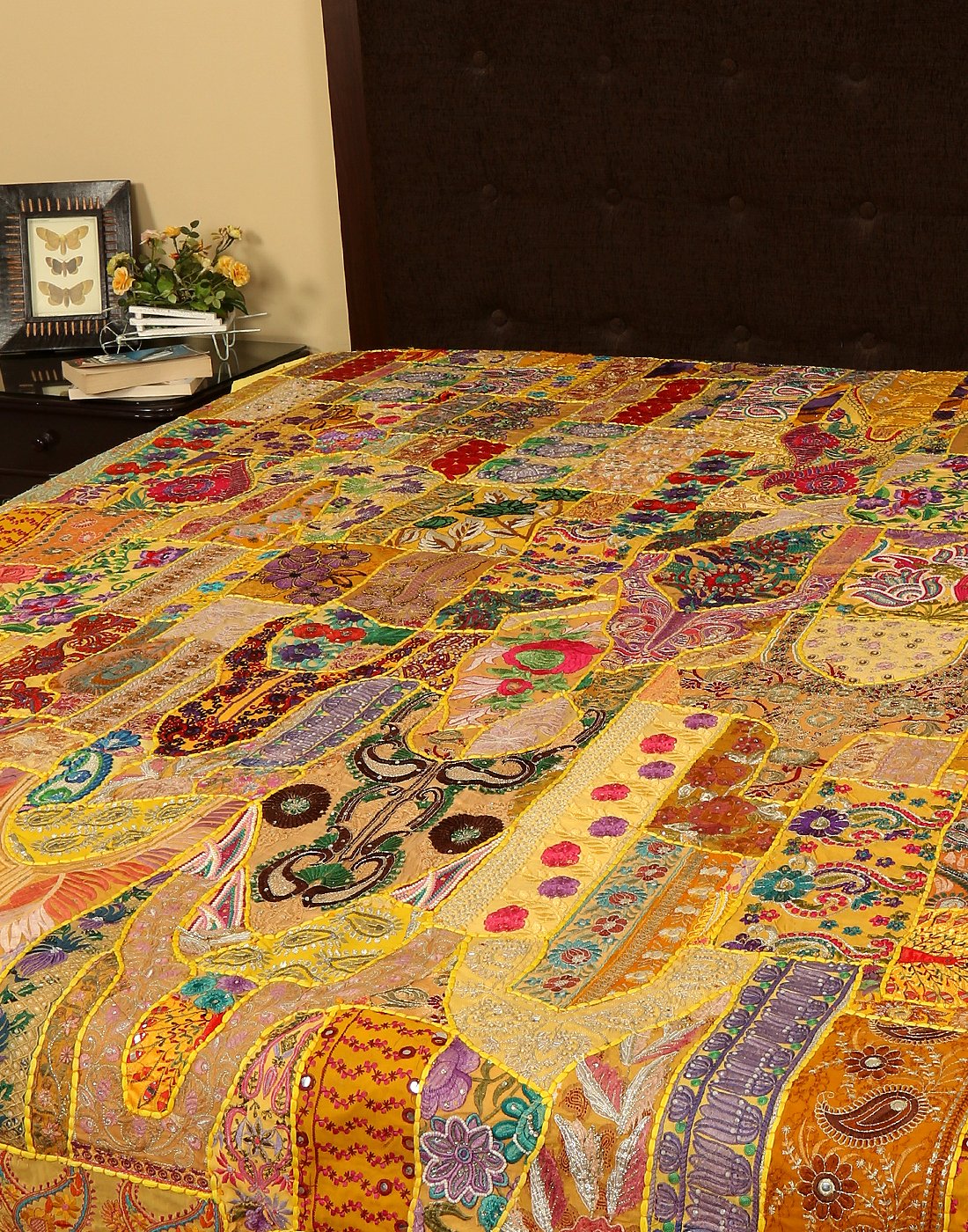 Rajrang Indian Designer bedding Patch Work Bedspread Double bedsheet