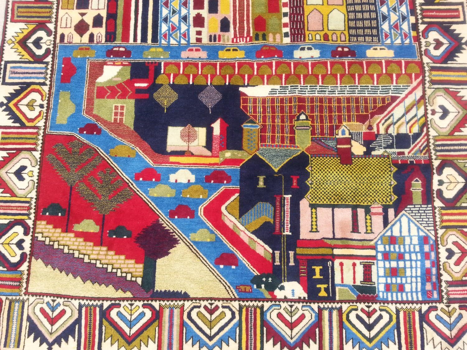 Handcraftigo Size 5 11 Ft 3 11 Ft Handmade Rug Afghan Tribal Village Kabul Afghan Wall Hanging Wool Carpet Amazon Co Uk Kitchen Home