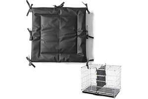 INKNOTE Black Dog Crate Divider Panel with Ties 23.62 x 21.65 Inch Soft Thick Dog Kennel Divider for Puppy Training Dog Crate Accessories (Fits 36" Crates,Excluding Crate)