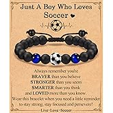 EFVISD Soccer Football Basketball Baseball Hockey Bracelet Gifts for Boys Players Team Lovers Son Grandson Brother Nephew Friend as Birthday/Valentines Day/Graduation/Back to School/Christmas Gifts