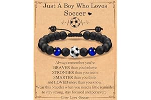 EFVISD Soccer Football Basketball Baseball Hockey Bracelet Gifts for Boys Players Team Lovers Son Grandson Brother Nephew Friend as Birthday/Valentines Day/Graduation/Back to School/Christmas Gifts