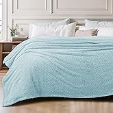 Exclusivo Mezcla Fleece King Size Bed Blanket, Ultra Soft, Lightweight and Fuzzy Stone Blue Blanket for Women, Home Decor, 90x104 Inches