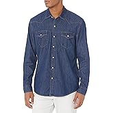 Amazon Essentials Men's Denim Shirt Long Sleeve - Regular-Fit Denim Shirt