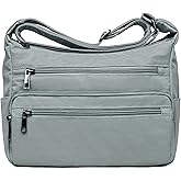 VOLGANIK ROCK RFID Purses for Women Fabric Nylon Multi Pocket Crossbody Bag Ladies Travel Handbag