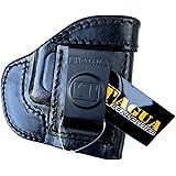 HOLSTERMART USA TAGUA BLACK RIGHT HAND SIDE Leather In/Inside the Pants Reinforced Mouth Holster for SPRINGFIELD XD 3" SUBCOMPACT 9 40 & 3" MOD.2 (Iwb, Ccw)