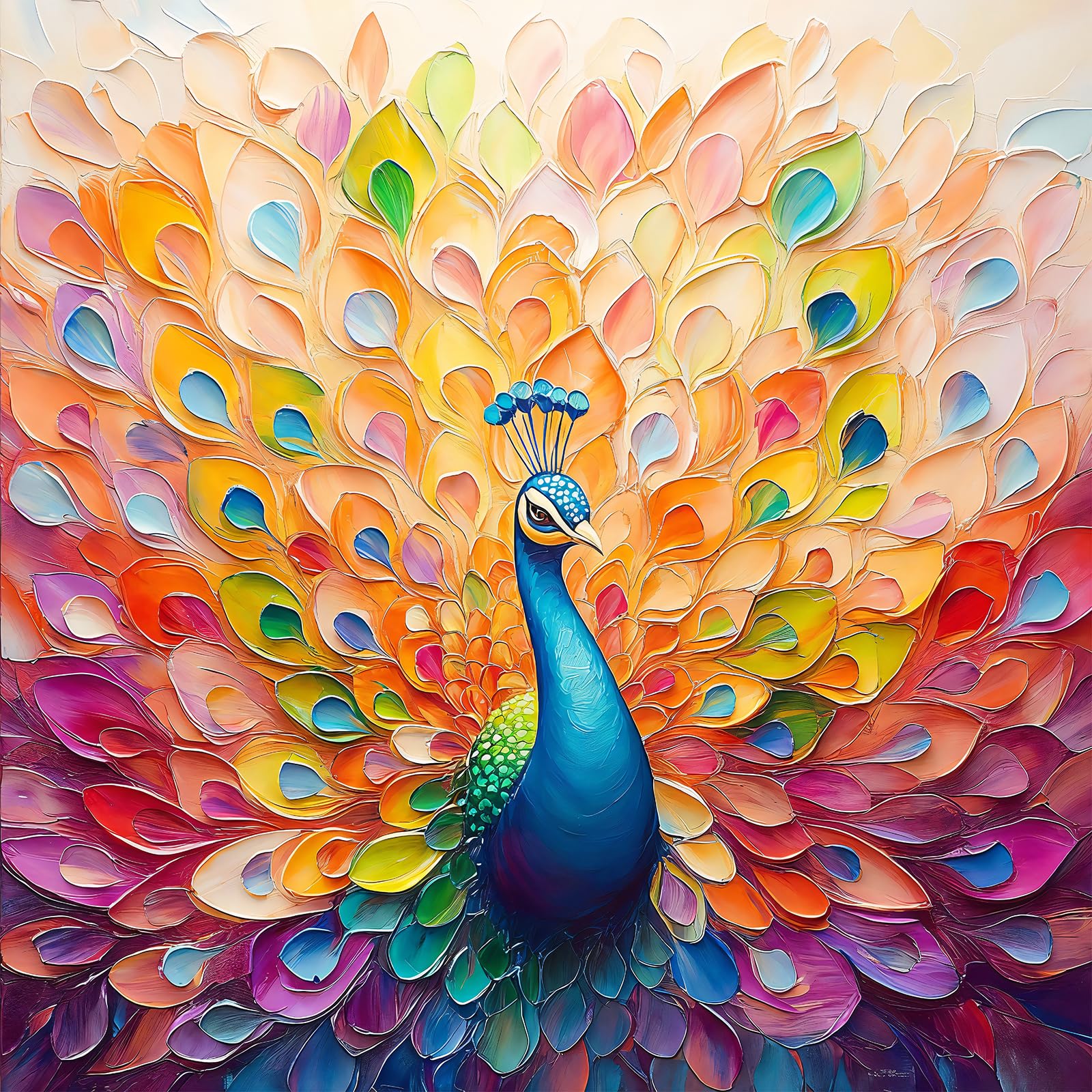 Photo 1 of Naturelish Difficult Puzzles for Adults 1000 Pieces: Peacock Artwork Jigsaw Puzzle, Challenging Impossible Hard Puzzle for Animal Lovers Gifts, 24 x 24 in