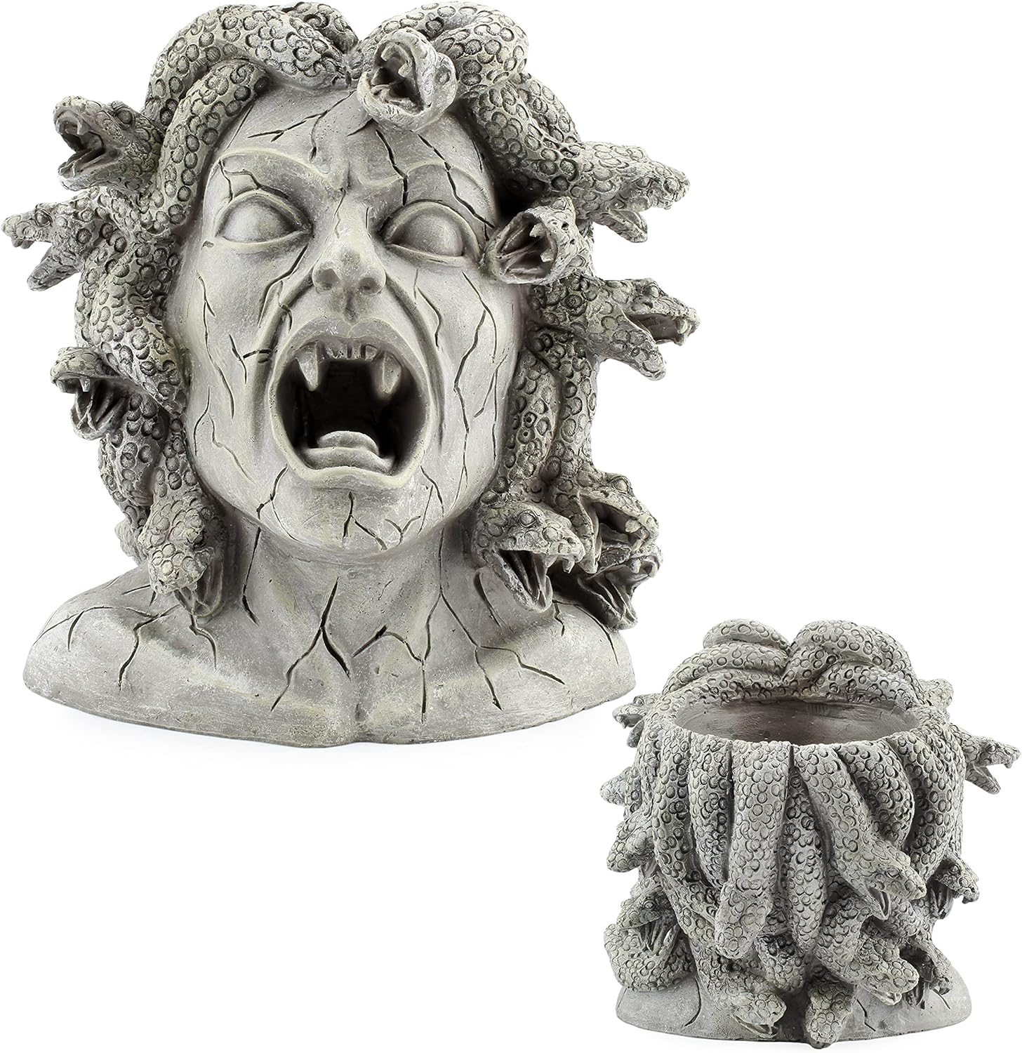 Darware Resin Medusa Head Planter, Garden Decor Statue Flower Pot