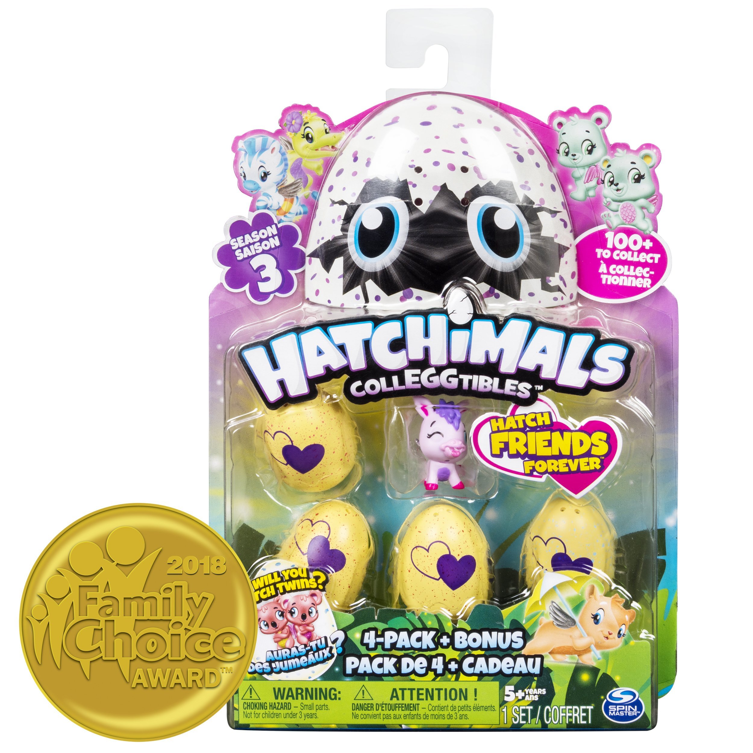 Hatchimal Egg Assorted Light Up Toy Candy Spinner, 0.35 oz