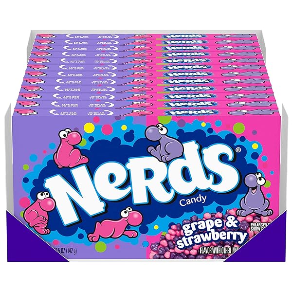 NERDS CANDY, GRAPE & STRAWBERRY FLAVOR, 5 OUNCE...