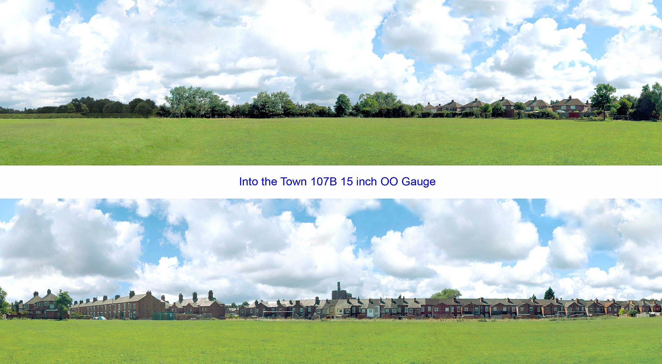 id Backscenes PREMIUM Scenic Backgrounds - 15 inches high - Into the Town (106B)