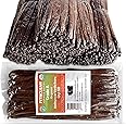 50 Organic Grade A Madagascar Vanilla Beans by FITNCLEAN Vanilla. Certified Organic ~13cm Bulk for Extract and All Things Van