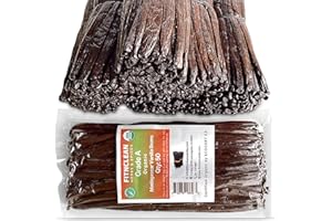 FITNCLEAN HERBS AND SPICES 50 Organic Grade A Madagascar Vanilla Beans. Certified USDA Organic for Extract and All Things Vanilla. ~5" by FITNCLEAN VANILLA. Bulk Fresh NON-GMO Pods.