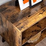 VASAGLE TV Stand 140 cm with 2 Doors Rustic Brown LTV027X01 65 Inch TV view 6