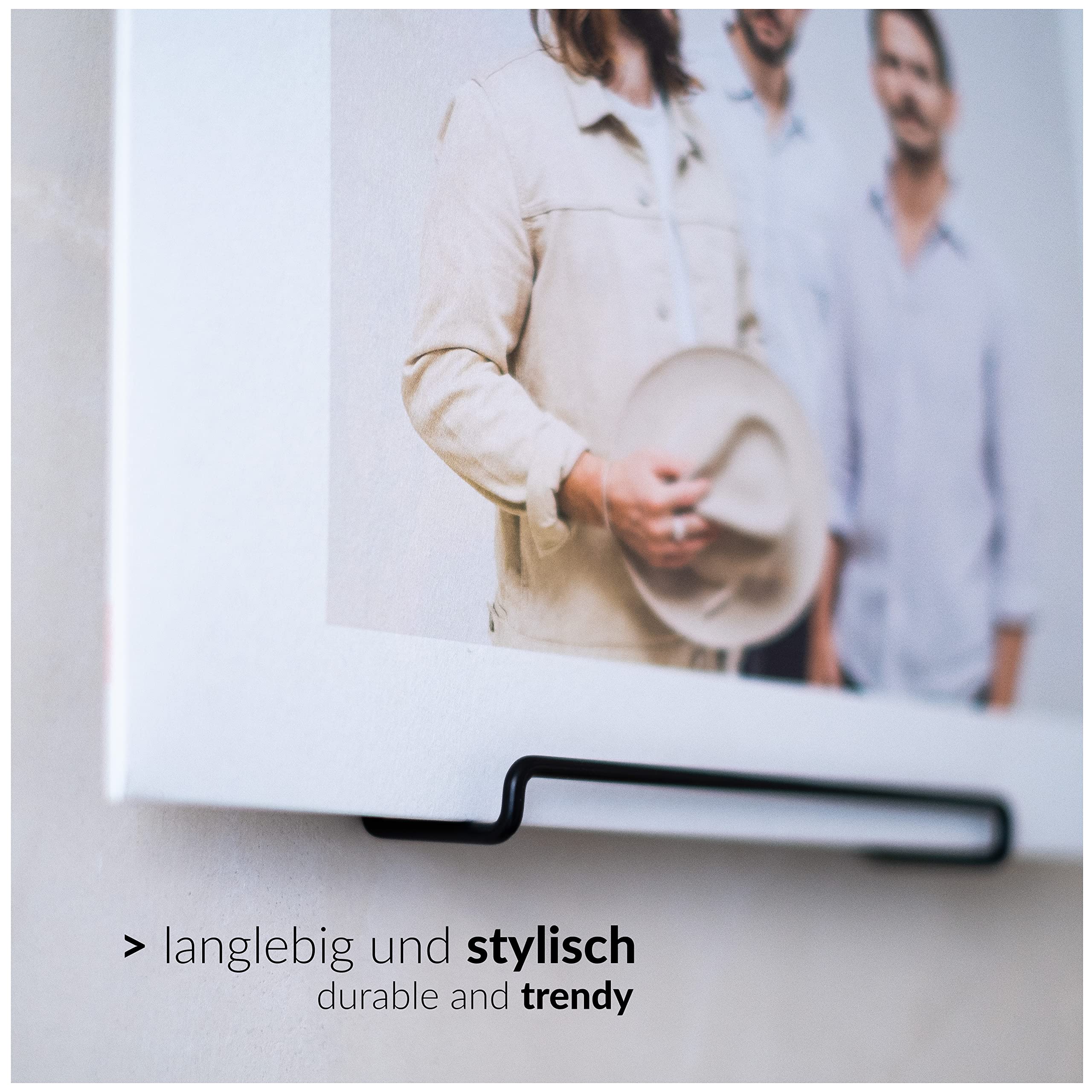 VinylRecordsLove Schallplatten Wandhalterung | 4 Stück | Vinyl Aufbewahrung | Farbe Matt Schwarz Metall | Vinyl Wandhalterung | Schallplatten Zubehör und Vinyl Regal | Schallplatten Deko für die Wand 6
