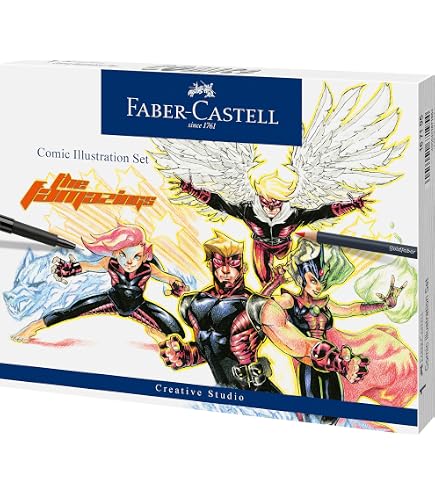 Faber-Castell 167136 – Set De Iniciación Al Manga, Incluye Rotuladores, Lápices, Maniquí, Plantilla Y Bloque De Bocetos
