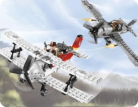 lego indiana jones fighter plane attack