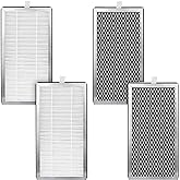 Fette Filter - Premium True Hepa H13 Replacement Filter Compatible with Medify MA-15 Air Purifer with 3 Stage System with Pre-filter, True HEPA H13, and Activated Carbon Pack of 4
