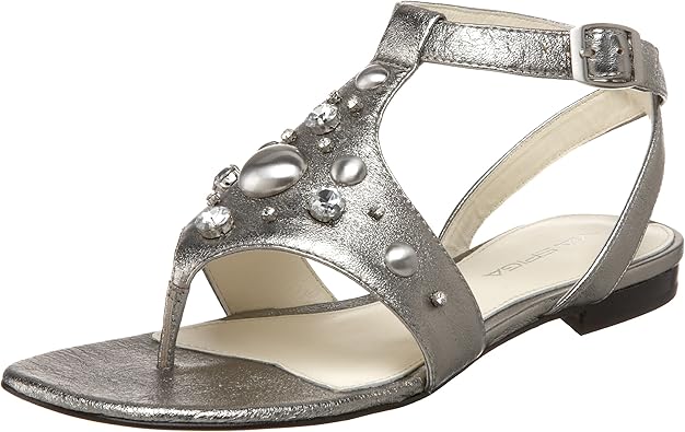 via spiga silver sandals