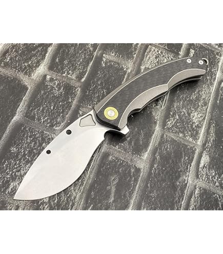 TWO SUN TS21 Pocket Knife | D2 Steel Blade, Titanium Handle, Drop