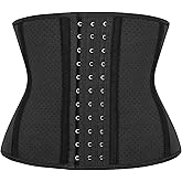 LUXURY-VITA Short Torso Waist Trainer for Women Lower Belly Fat, Workout Fajas Colombianas Waist Cincher Corset