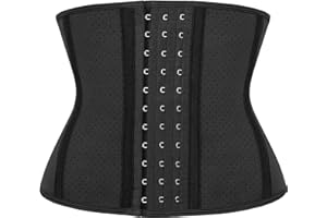 LUXURY-VITA Short Torso Waist Trainer for Women Lower Belly Fat, Workout Fajas Colombianas Waist Cincher Corset