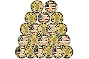 Hinly 20 Pcs Police Challenge Coin Saint Michael Law Enforcement Challenge Coin for Back to School Police Gifts Bulk Christmas Policeman Prayer Gift