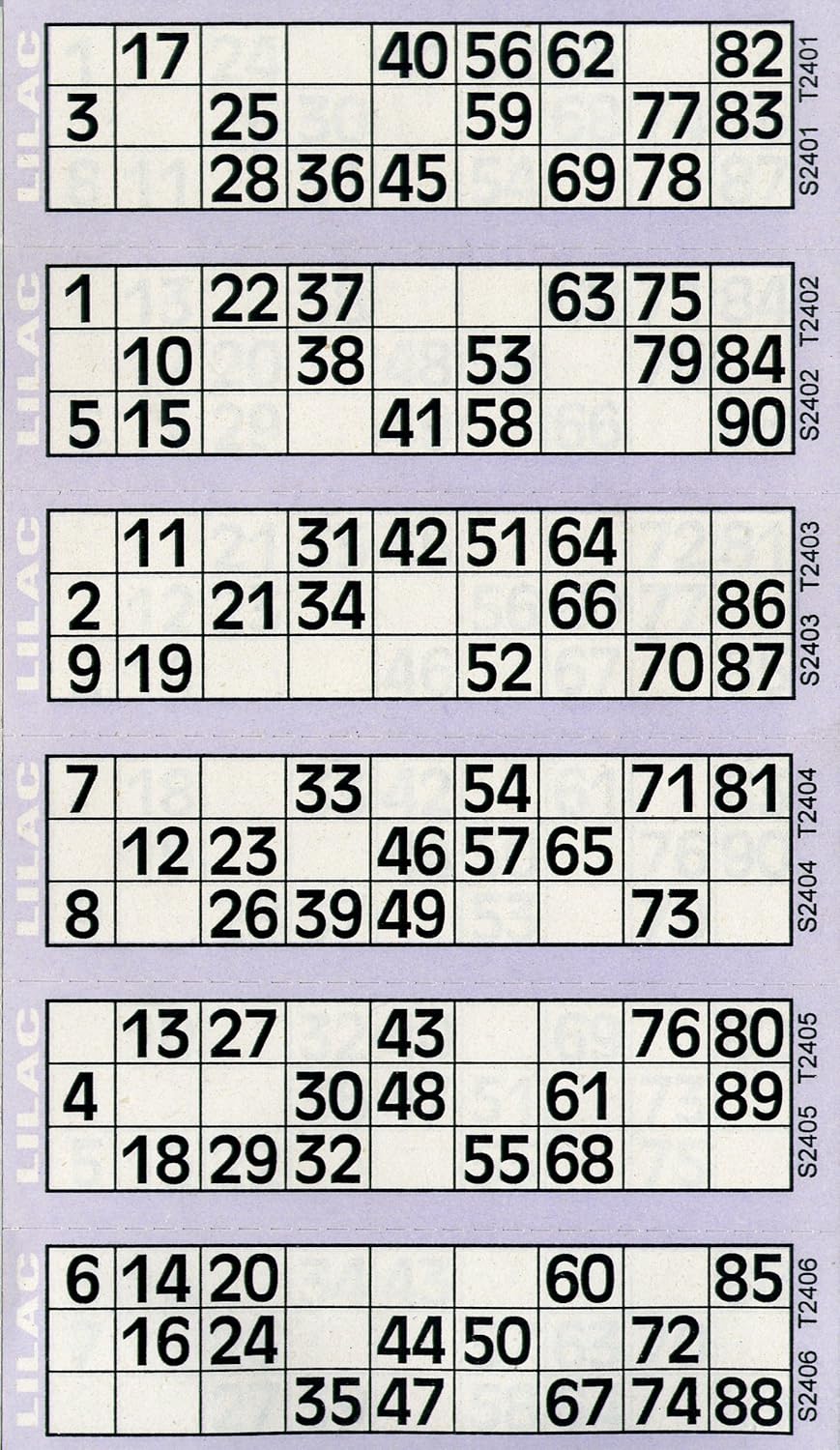 Thomas & Anca Club Supplies Ltd 600 Bingo Tickets - Pad of Lilac 6 to View Flyers, Wood Color, Jumbo